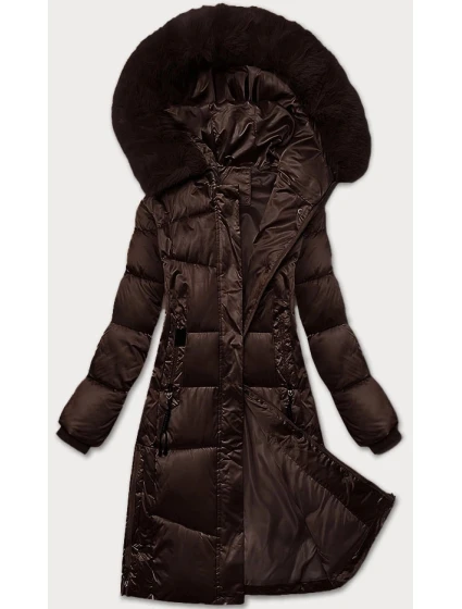 Hnědá prošívaná zimní bunda model 21248181 - S'WEST