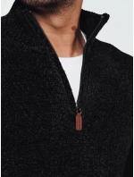 Pánsky čierny sveter FashionStreet WX2235 Pánsky čierny sveter FashionStreet WX2235