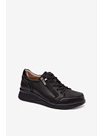 Kožené tenisky Tenisky na platforme Vinceza 79644 Black