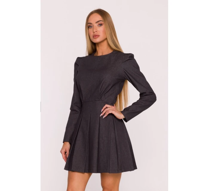 M884 Džínsové šaty - grafitové