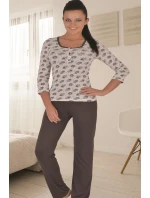 Dámské pyžamo růžové s květinovým vzorem model 19034505 - Cocoon Secret Dámské pyžamo růžové s květinovým vzorem model 19034505 - Cocoon Secret