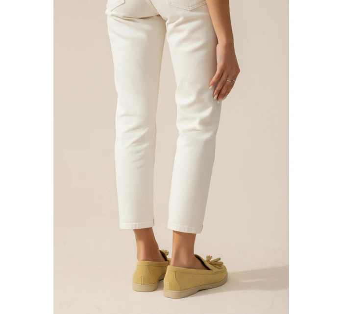 Dámské žluté semišové mokasíny Dstreet model 21996105 - FashionStreet