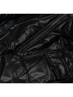 Krátká černá dámská bunda (B8138-1)