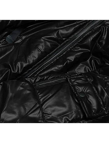 Krátká černá dámská bunda model 18013298 - S'WEST