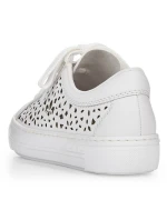 Pohodlné kožené topánky Rieker W RKR641 white