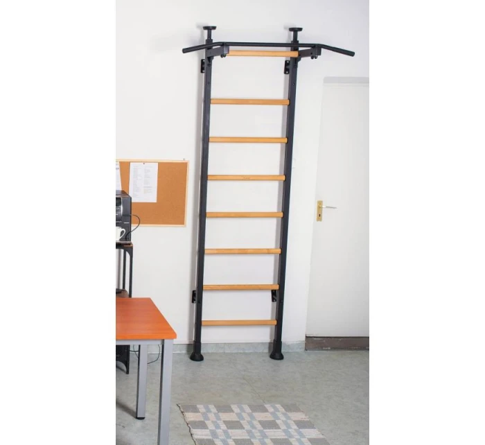 ROZKLADACIE DREVENÉ KOVOVÉ GYMNASTICKÉ REBRÍKY S KOVOVOU HRAZDOU V DUBOVEJ LAVICI 511 ROZKLADACIE DREVENÉ KOVOVÉ GYMNASTICKÉ REBRÍKY S KOVOVOU HRAZDOU V DUBOVEJ LAVICI 511