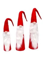 SADA ČERVENÝCH DEKORAČNÝCH MIKULÁŠOV 60,70, 80CM detské