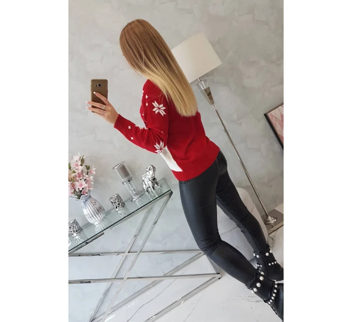 Sveter s vianočným motívom červený Sveter s vianočným motívom červený