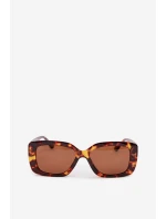 Dámské sluneční brýle s zlatým detailem Hnědé