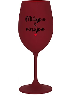 LOVE & WINE - burgundský pohár na víno 350 ml