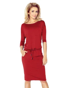 Bordó športové šaty model 4977922