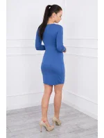 Priliehavé šaty s výrezom pod poprsím z džínsoviny Priliehavé šaty s výrezom pod poprsím z džínsoviny