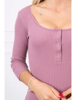 Šaty s gombíkovým výstrihom tmavo ružové Šaty s gombíkovým výstrihom tmavo ružové