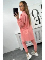 3-dielny set blúzka, top a legíny marhuľová