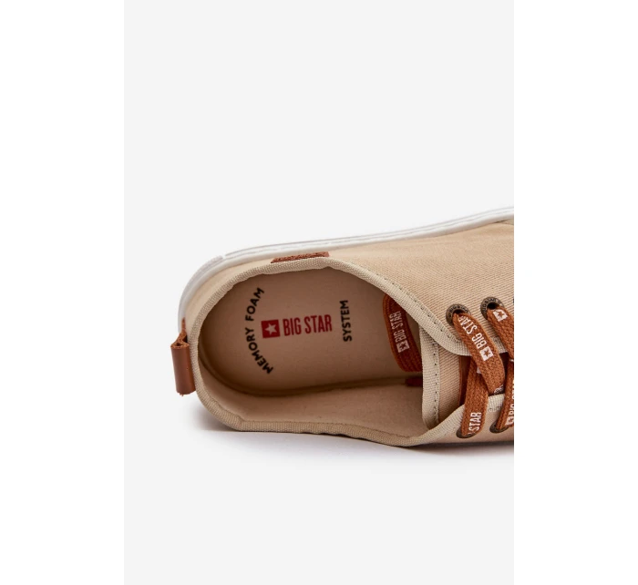 Tenisówki Trampki Męskie Big Star NN176001 Memory Foam System Beżowe