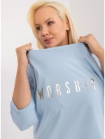 Bluzka RV BZ model 20081005 jasny niebieski - FPrice Bluzka RV BZ model 20081005 jasny niebieski - FPrice