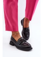 Elegantné dámske kožené mokasíny Black Triana Elegantné dámske kožené mokasíny Black Triana
