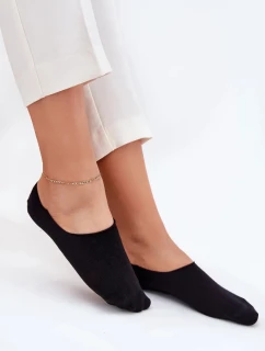 Dámske bavlnené ponožky z mikroplyšu - čierne