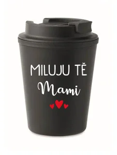 I LOVE YOU MAMI - čierny termohrnček 300 ml