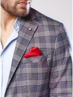 Pánské modré kostkované sako Dstreet model 21963455 - FashionStreet Pánské modré kostkované sako Dstreet model 21963455 - FashionStreet