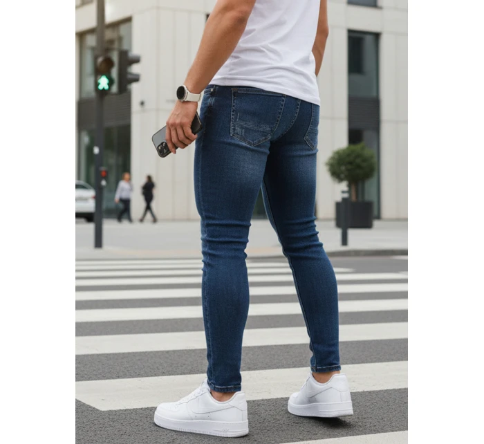 Pánske modré slim fit džínsy FashionStreet UX3457