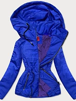 Svetlo modrá prešívaná dámska bunda na prechodné obdobie (M168)