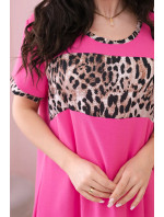 Šaty s leopardím potiskem růžový