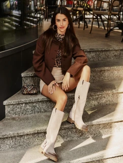 Dámské Semišové Kozačky  Lewski model 21672567 - Zazoo