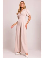 model 20970728 Kombinéza s puff rukávy světle béžová - Moe