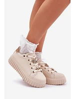 Dámské tenisky béžové model 22069775 - SWEET SHOES Dámské tenisky béžové model 22069775 - SWEET SHOES