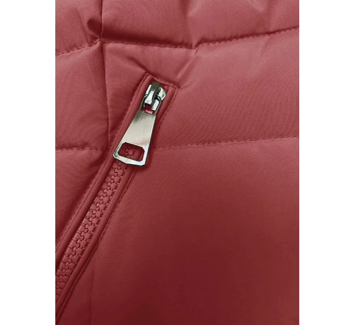 Tmavo červená dámska zimná páperová bunda (LHD-23032) Tmavo červená dámska zimná páperová bunda (LHD-23032)