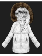 Bílá dámská bunda typu s kapucí model 21428681 - S'WEST
