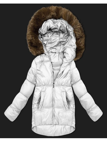 Bílá dámská bunda typu s kapucí model 21428681 - S'WEST