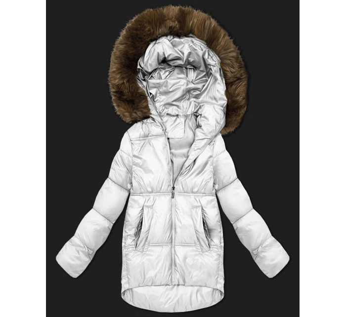 Bílá dámská bunda typu s kapucí model 21428681 - S'WEST