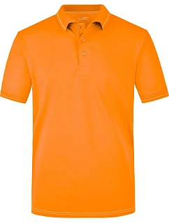 Daiber JN 569 Pánske elastické polo tričko z džerseju 02.0569 oranžové/biele