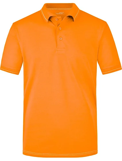 Daiber JN 569 Pánske elastické polo tričko z džerseju 02.0569 oranžové/biele