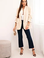 Bunda s klopami elegantná béžová