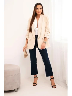 Bunda s klopami elegantná béžová