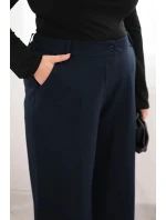 Dámske Plus veľkosť široké nohavice s opaskom Chocolate Dámske Plus veľkosť široké nohavice s opaskom Chocolate