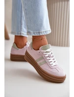 Zazoo N1068S4 Damskie Zamszowe Sneakersy Na Platformie Fioletowe