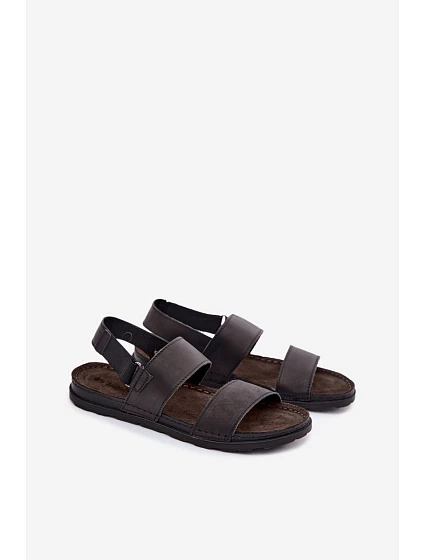 Kožené Pánské Sandály  Černé model 22200756 - Inblu
