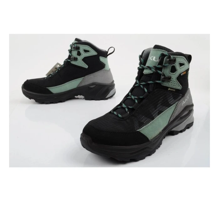 dámská trekingová sportovní obuv model 21948140 Goretex leather black green dámské - Aku dámská trekingová sportovní obuv model 21948140 Goretex leather black green dámské - Aku