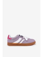 Nízké Dámské Tenisky S Šněrováním Fialové model 21689775 - Boto Nízké Dámské Tenisky S Šněrováním Fialové model 21689775 - Boto