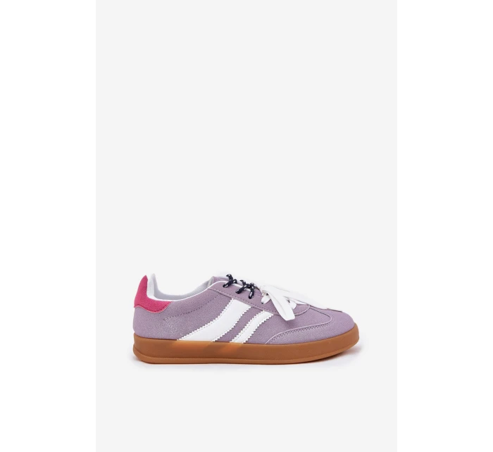 Nízké Dámské Tenisky S Šněrováním Fialové model 21689775 - Boto Nízké Dámské Tenisky S Šněrováním Fialové model 21689775 - Boto