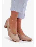 Lodičky na podpatku Vinceza béžové Lodičky na podpatku Vinceza béžové