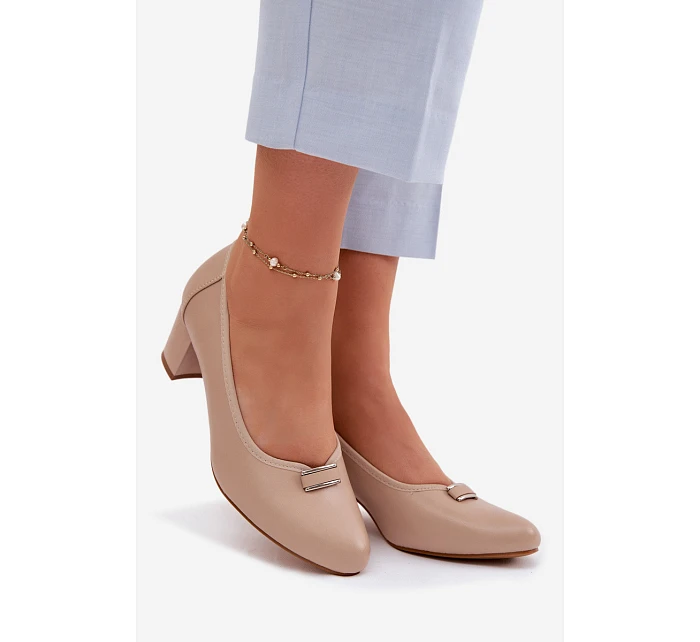 Lodičky na podpatku Vinceza béžové Lodičky na podpatku Vinceza béžové