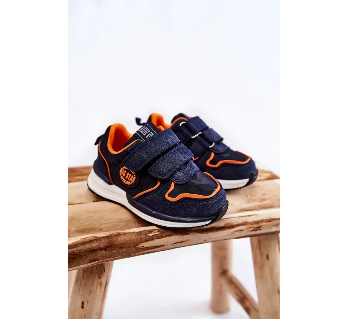 Dětská sportovní obuv na suchý zip Memory Foam System Big Star KK374183 Námořnická modrá Dětská sportovní obuv na suchý zip Memory Foam System Big Star KK374183 Námořnická modrá