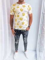 Pánské bílé tričko s potiskem Dstreet model 21969417 - FashionStreet