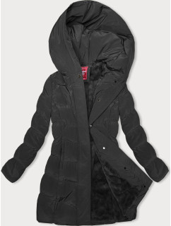 Čierna zimná bunda s kapucňou (2M-023)