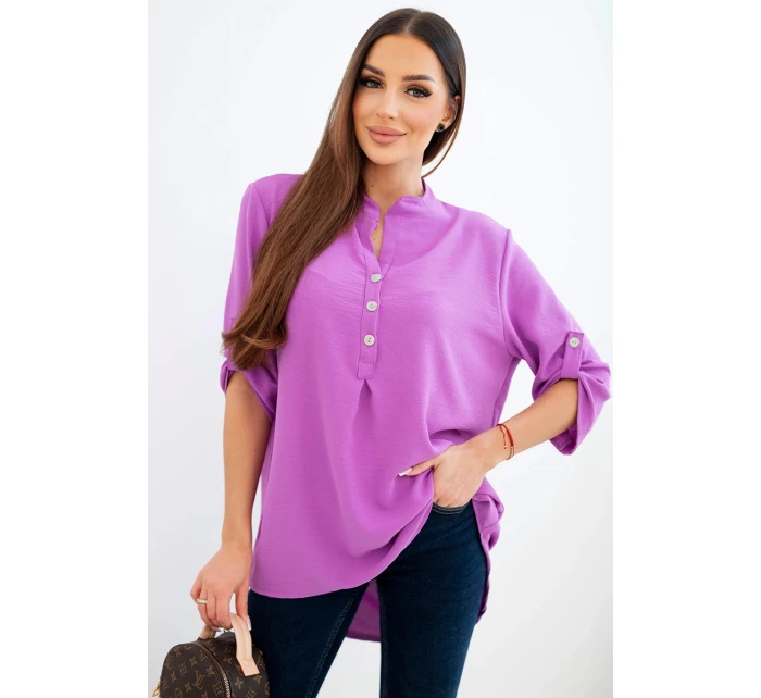 Blúzka s dlhšou zadnou časťou fialová Blúzka s dlhšou zadnou časťou fialová